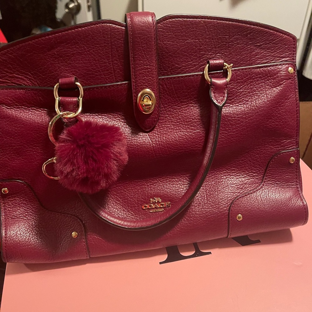 Coach burgundy purse
